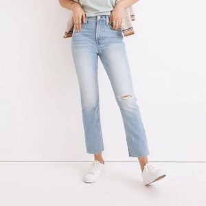 NWT Madewell Perfect Vintage Jean in Coney Wash: Destroyed Edition